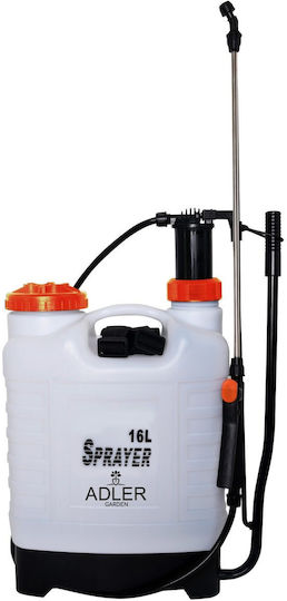 Adler Pulverizator cu Rucsac cu Capacitate de 16l 3bar în Culoare Gri