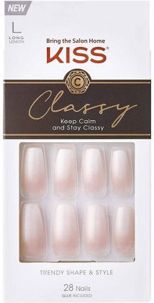 Kiss Nail Tips in Pink Color 28pcs