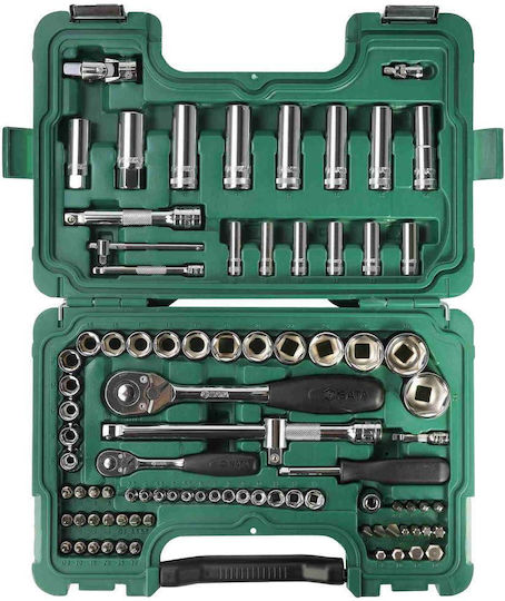 Sata Ratschen- & Steckschlüssel-Sets 1\4" & 1\2" 88Stück