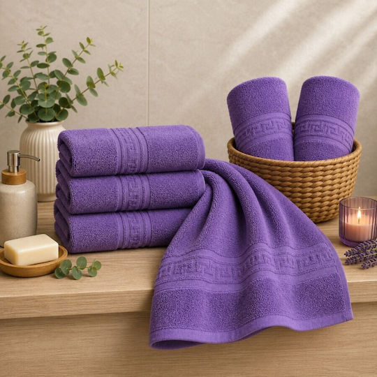 Pucioasa Prosoape De Hotel Față 90x50cm Violet Greutate 500gsm