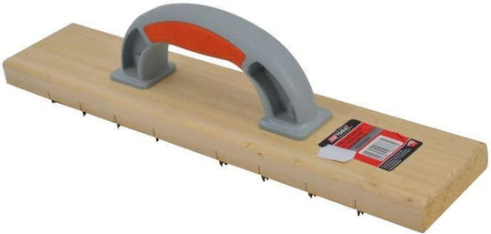 AWTools Σπάτουλα Ξύλινη Οδοντωτή 400x400mm με Πλαστική Λαβή AW30280