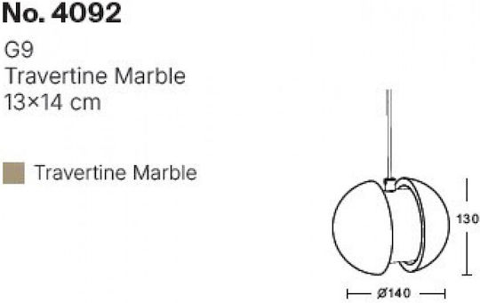 Inlight Candelabru Suspendat Gri Șină cu Soclu G9 13x13x14cm
