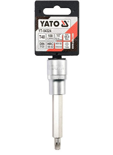 Yato Битов ключ с Torx връх и Квадратно Гнездо 1/2'' Размер T40x100мм 1бр
