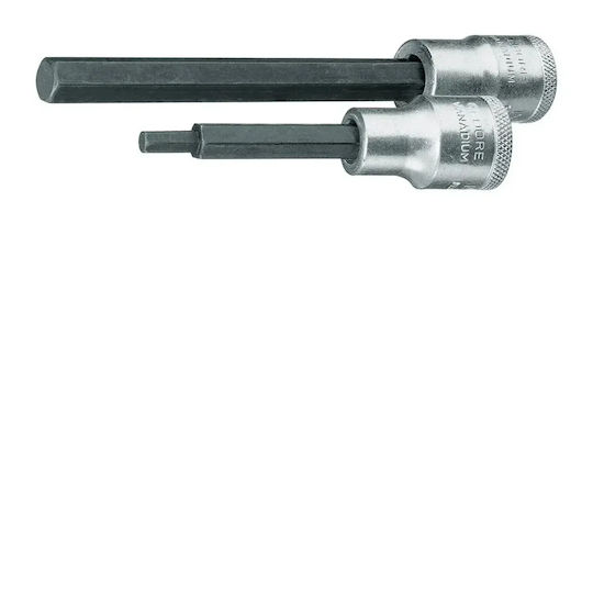 Gedore Spritzfilter Wasserhahn Bit-Stecknuss mit Inbusschlüssel-Bit und Antriebsvierkant 1/2'' Größe H14x140mm 1Stück