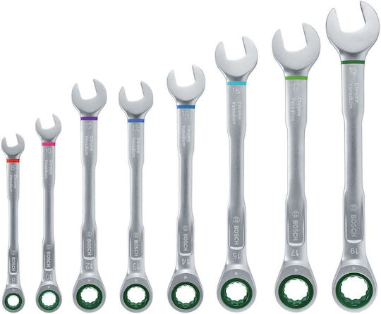 Bosch Set of German Polygon Ratchet Wrenches 8 Pieces #1600a027ps