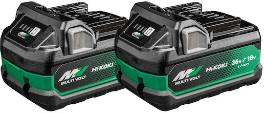 Hikoki Set 2 Tool Batteries Lithium 36V with Capacity 5Ah