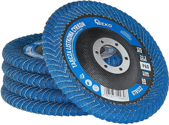 Δίσκος Λεπίδων Cyrkon 125mm P60 Λείανση Ραφών Ακμών 5/100