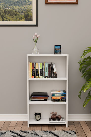 White Bookcase 108x20x108 cm White Bookcase 108x20x108 cm
