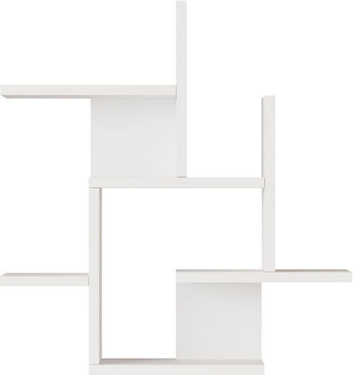Wandregal Weiß 66x14x66cm