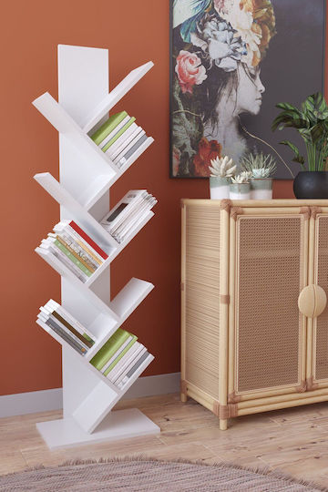 Bücherregal Weiß 130x35x20cm