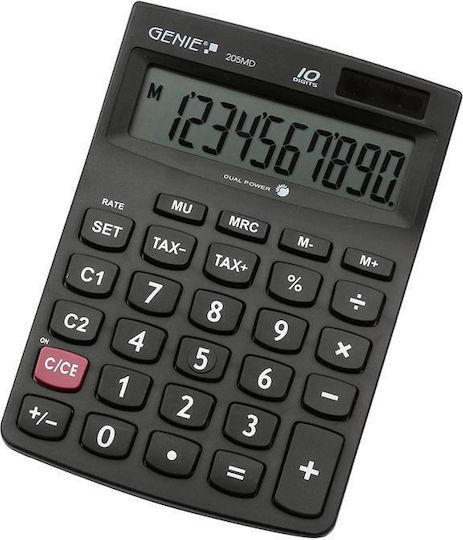 Genie Basic 205 MD Αριθμομηχανή Λογιστική 10 Ψηφίων σε Μαύρο Χρώμα