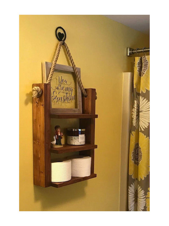 Brown Wall Shelf 42x11x64cm