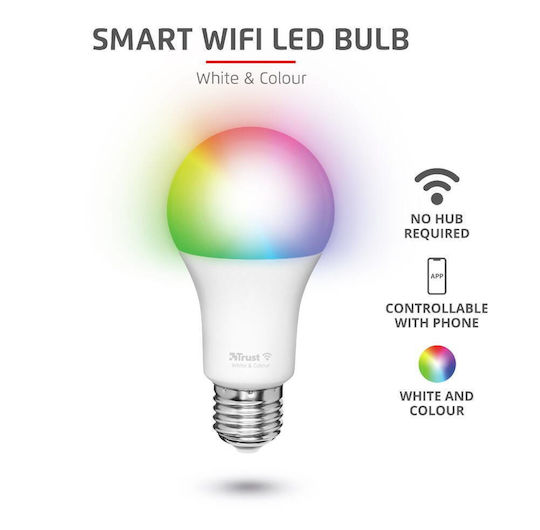 Trust Smart Bulb LED 9W for Socket E27 RGB 806lm