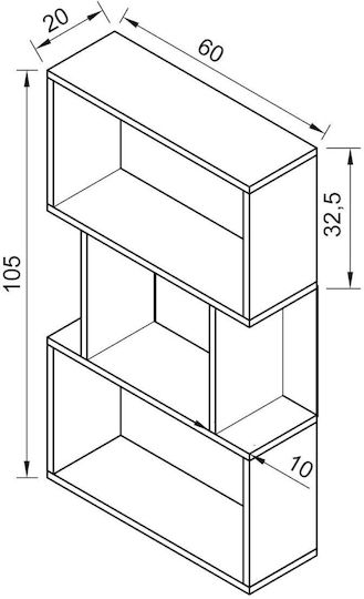 Библиотека Бяла 72x20x105см
