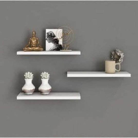 Wall Shelves (3 Pieces) 30x30x12cm White Wall Shelves (3 Pieces) 30x30x12cm White