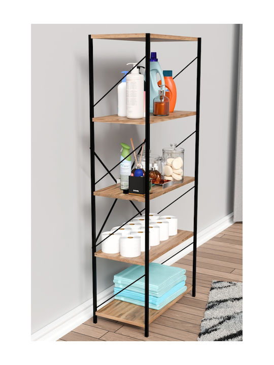 Brown Bookcase 56x25x150cm