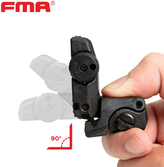 Σκοπευτικά Πτυσσόμενα Εμπρός + Πίσω Fma Back Up Sights Fbus Black