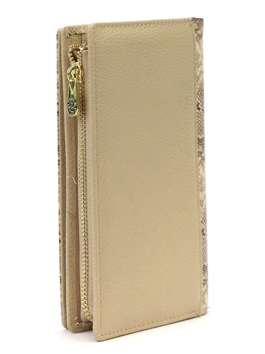 Large Leather Women's Wallet with RFID Gold
