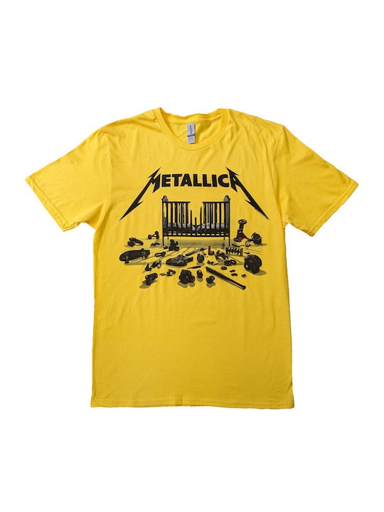 Rock Off Metallica T-shirt Κίτρινο Rock Off Metallica T-shirt Κίτρινο