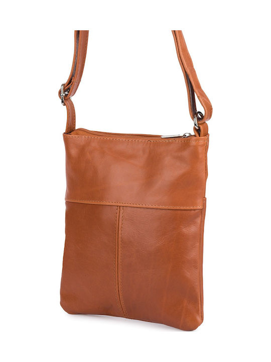 Leder Damen Schultertasche Braun