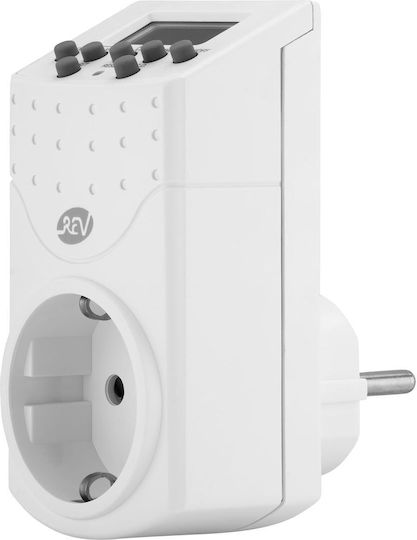 REV Digital Timer Socket Daily Weekly with Countdown Timer and Random Programming