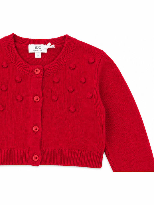 Kids Cardigan Knitted Red