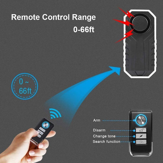 Wireless Alarm Remote Control Bicycle Motorcycle & Doors Powerful Siren 120db Zdfd200e
