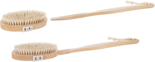 Wooden 2-in-1 Massage Brush Dry Bath Use 42 Cm