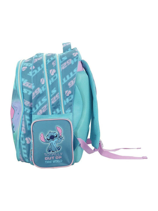 Gim Stitch Ученическа Раница Основно с Джоб за Бутилка Светлосин 27 Литра 35 x 20 x 46 см 2026