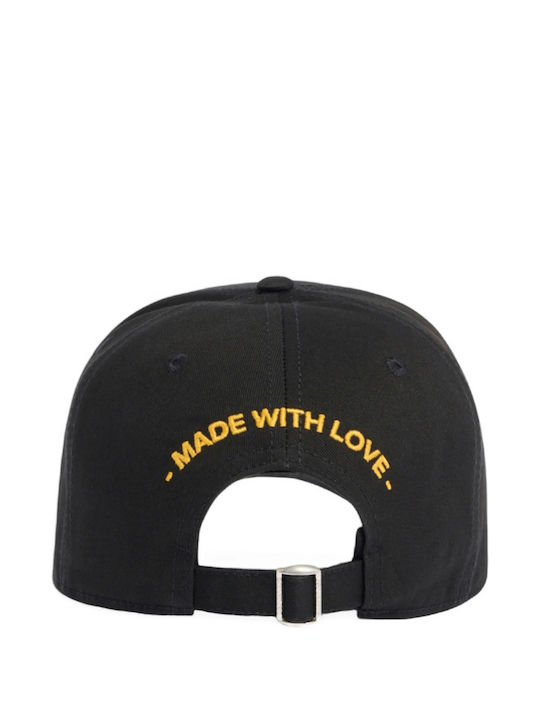 Dsquared2 Logo Patch Baseball Καπέλο Strapback Bcm0983 05c00001 2124 Μαύρο