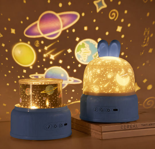 Aster Star Kinder Tischlampe Projektor mit Sternenprojektion Blau