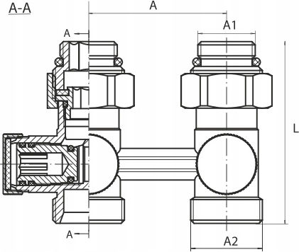 Straight Radiator Valve 3/4 Allen Key