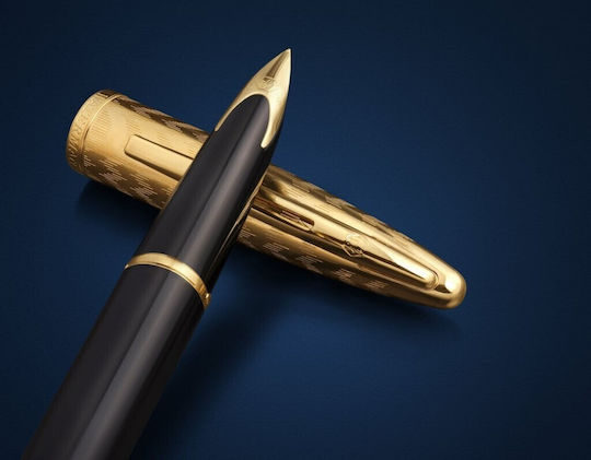 Waterman Carene Πένα Γραφής Medium Μαύρη από Ορείχαλκο