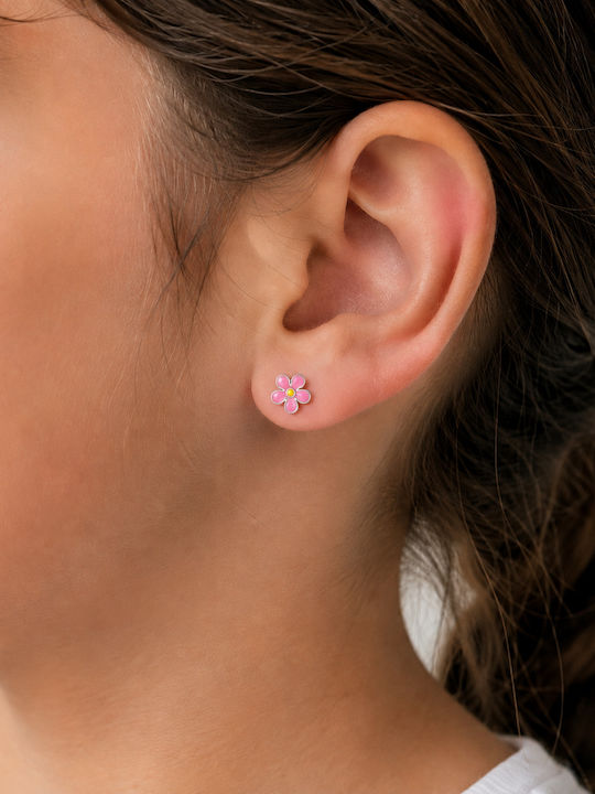 Salvatore Plata Cercei Studs Flori Din Argint