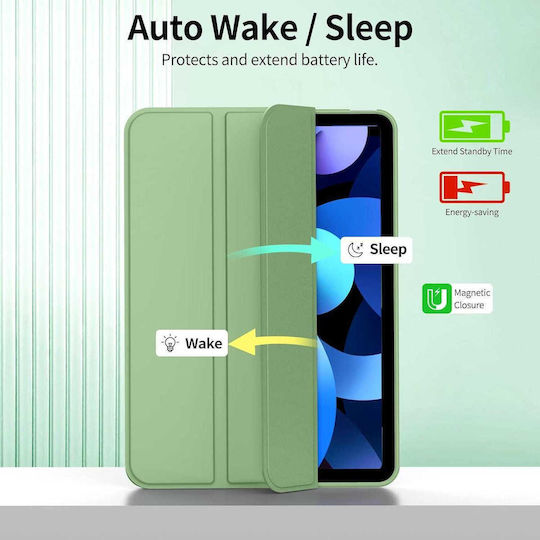 Husă Ipad Air 11 Inch M4 M3 M2 2026-2024 Auto Wake Sleep Ultra Slim Stand Soft Tpu – Verde Menta
