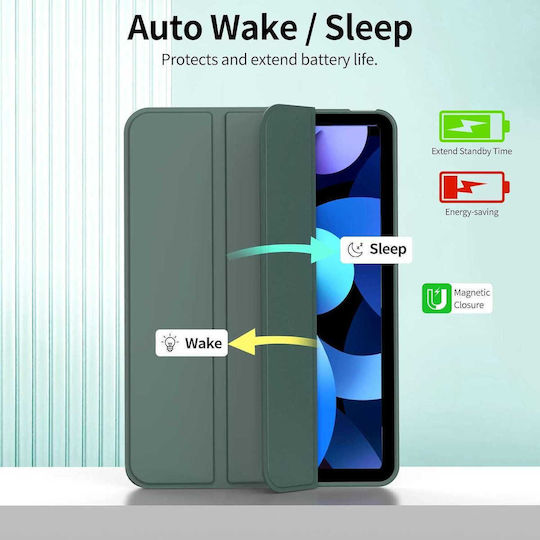 Husă Ipad Air 11 Inch M4 M3 M2 2026-2024 Auto Wake Sleep Ultra Slim Stand Soft Tpu – Verde Marin
