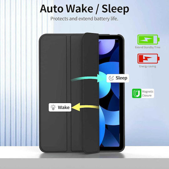 Husă Ipad Air 11 Inch M4 M3 M2 2026-2024 Auto Wake Sleep Ultra Slim Stand Soft Tpu – Negru