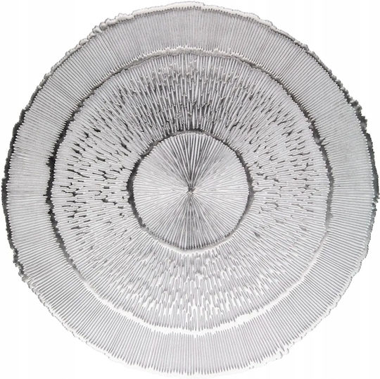Altom Round Metallic Silver Placemats 38cm