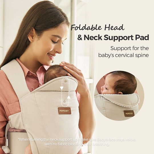 Momcozy Μάρσιπος Πλάτης Καφέ με Μέγιστο Βάρος 0.74kg