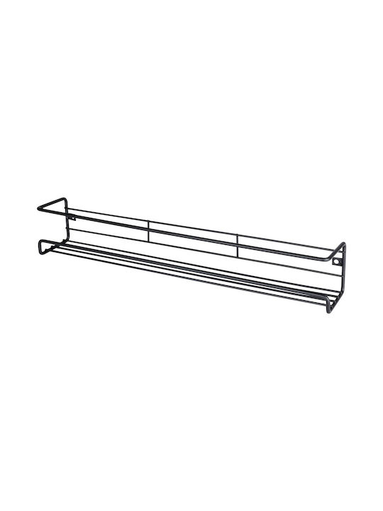 Vilde Wall Metal Shelf 40x6.5x6.5cm 3 Pieces Black