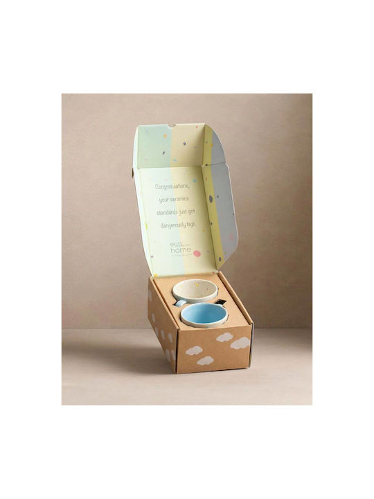 Κούπες Κεραμικές Egg Back Home Breeze Party In Out Duo Σετ 2 Τεμ Ø9 Cm H 8 Cm 240 Ml