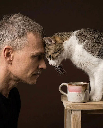 Keramiktasse Egg Back Home Schmelzendes Eiscreme Katzen Papa H 9 Cm Ø9 Cm 360 Ml