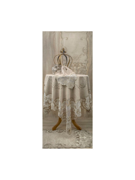 F&L F&L Ecru Tischdecke 43x180cm