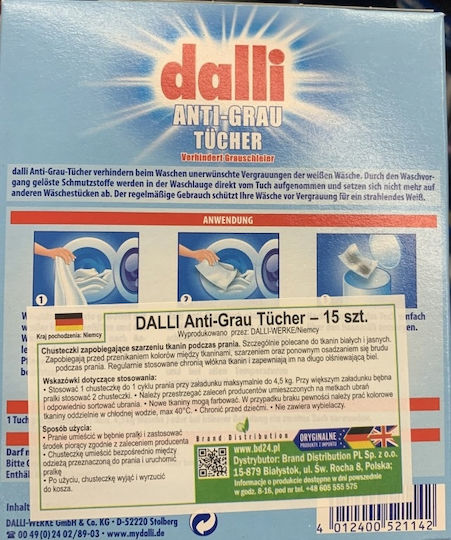 Anti-graying Laundry Wipes 15 Pcs