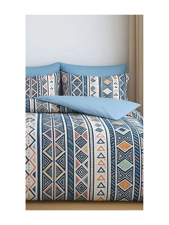 SteweHome Cotton Duvet Cover Set 200x220cm Double With 2 Pillowcases Yellow