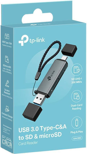 TP-LINK Μετατροπέας USB-A male σε USB-C male 1τμχ UA430D