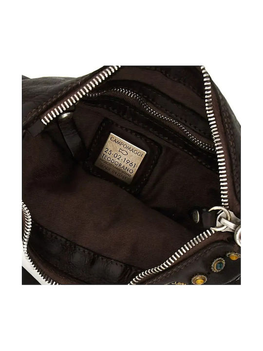Leder Damen Schultertasche Braun