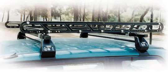 Hermes Car Roof Rack Steel Black 130cm x 125cm Straps Gs2