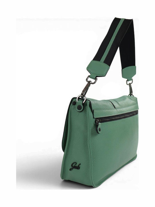 Leather Women's Shoulder Bag Green