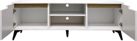 Έπιπλο Τηλεόρασης Kemvio Λευκό Μ120xΠ38xΥ44cm